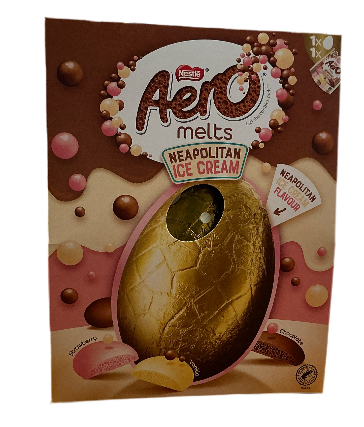 Nestle Aero Melts Neapolitan Ice Cream chocolate Easter egg 236g