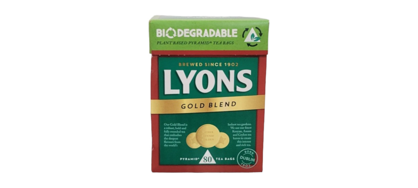 Lyons Gold Blend 80 Tea Bags Irish
