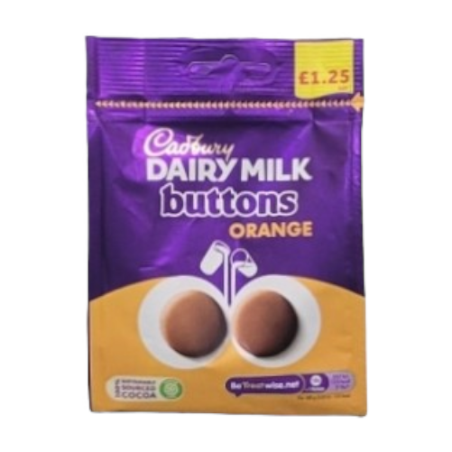 Cadbury - Dairy Milk Buttons Orange Flavour Milk Chocolate 85g (UK)