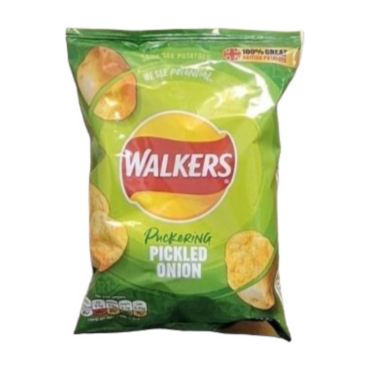 Walkers Crisps Pickled Onion Flavour Potato Crisps 32.5g