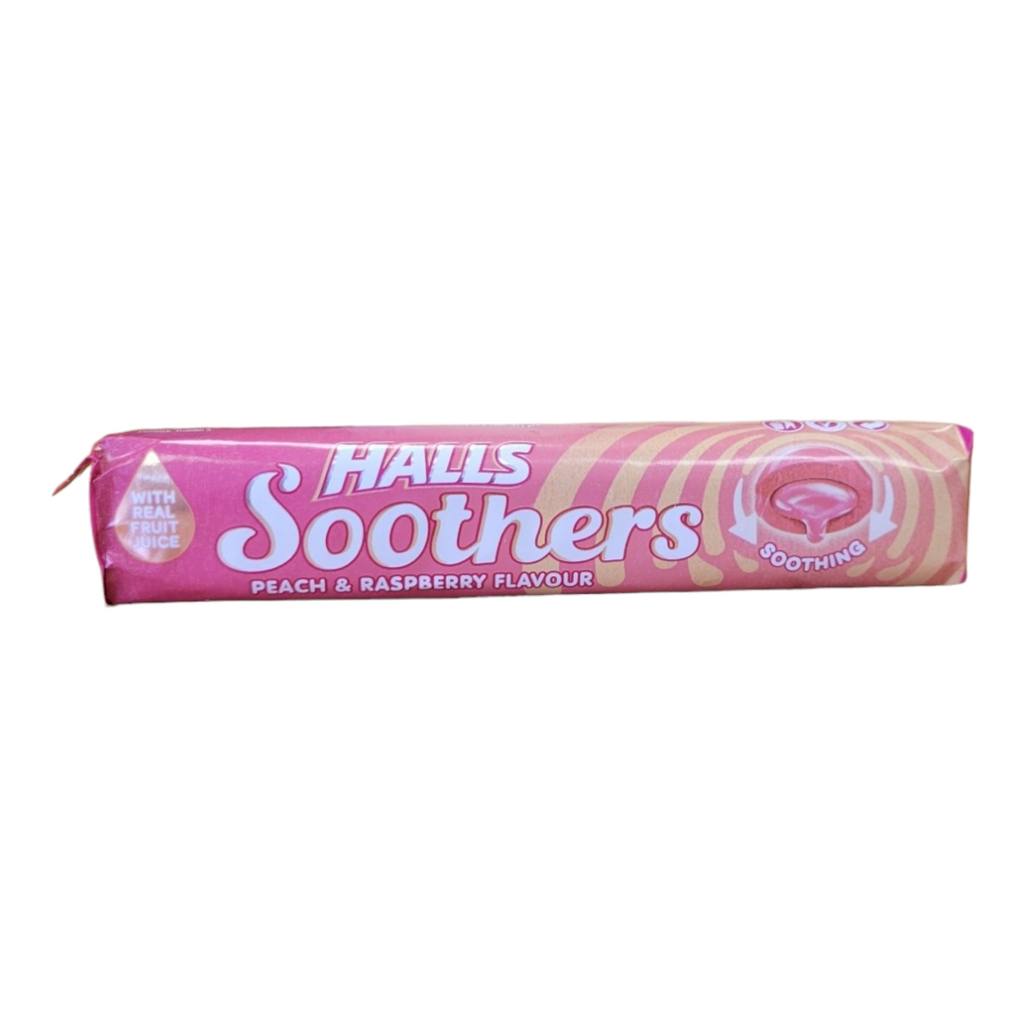 Halls Soothers Candy Raspberry Peach 45 gr