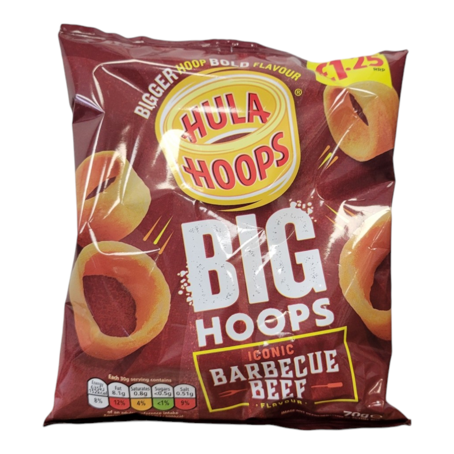 Hula Hoops Big Hoops BBQ Beef Crisp 70g