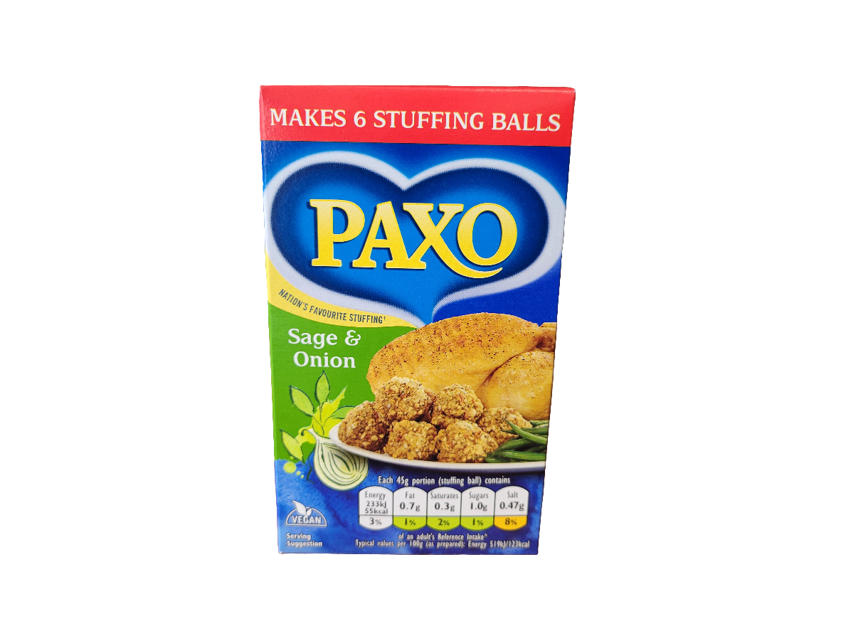 Paxo Sage & Onion Stuffing Mix, Makes 6 Stuffing Balls (85g / 3oz)