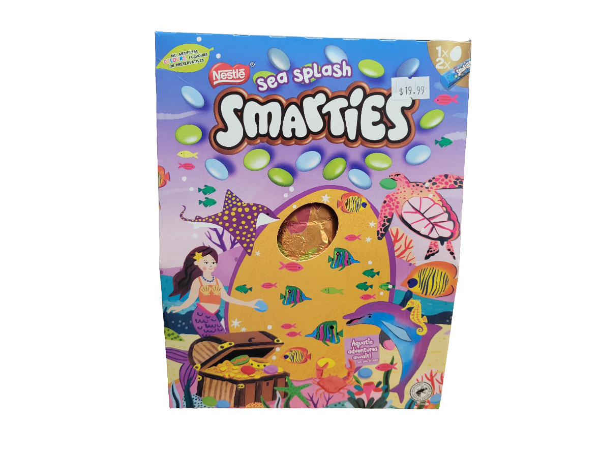 Nestle Sea Splash Smarties Giant Easter Egg 226g Milk Chocolate Gift