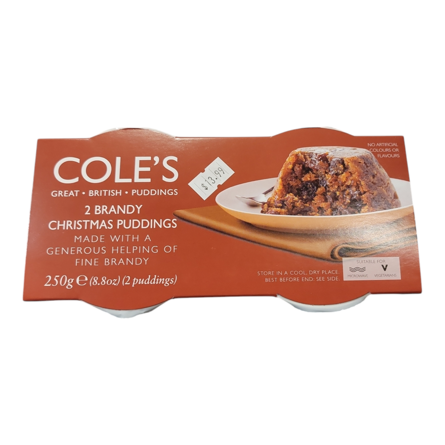 Coles Brandy Christmas Pudding Twin pack (2x125g)