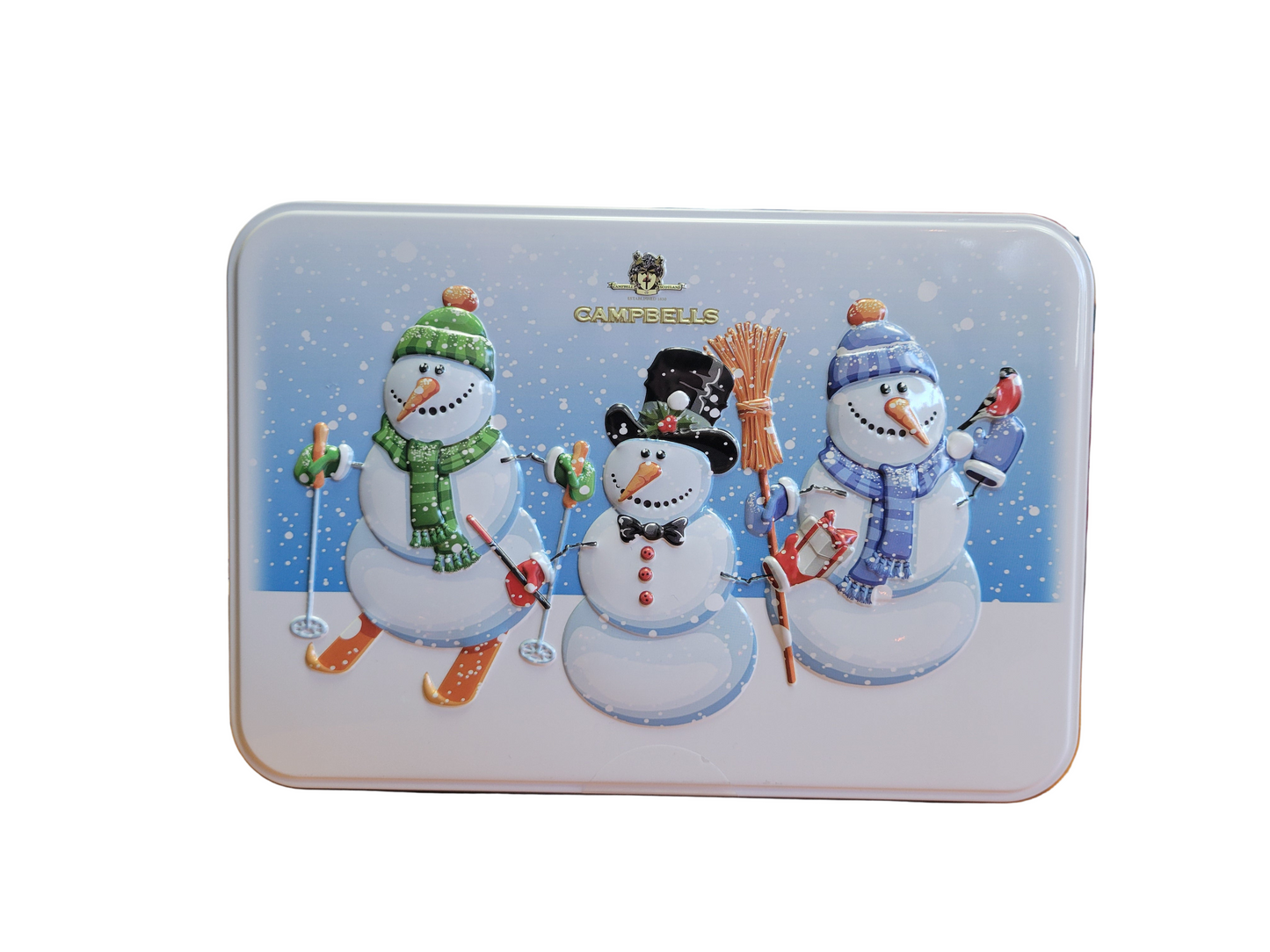 Campbells Shortbread Holiday Tin 3D Christmas Snowman 150g