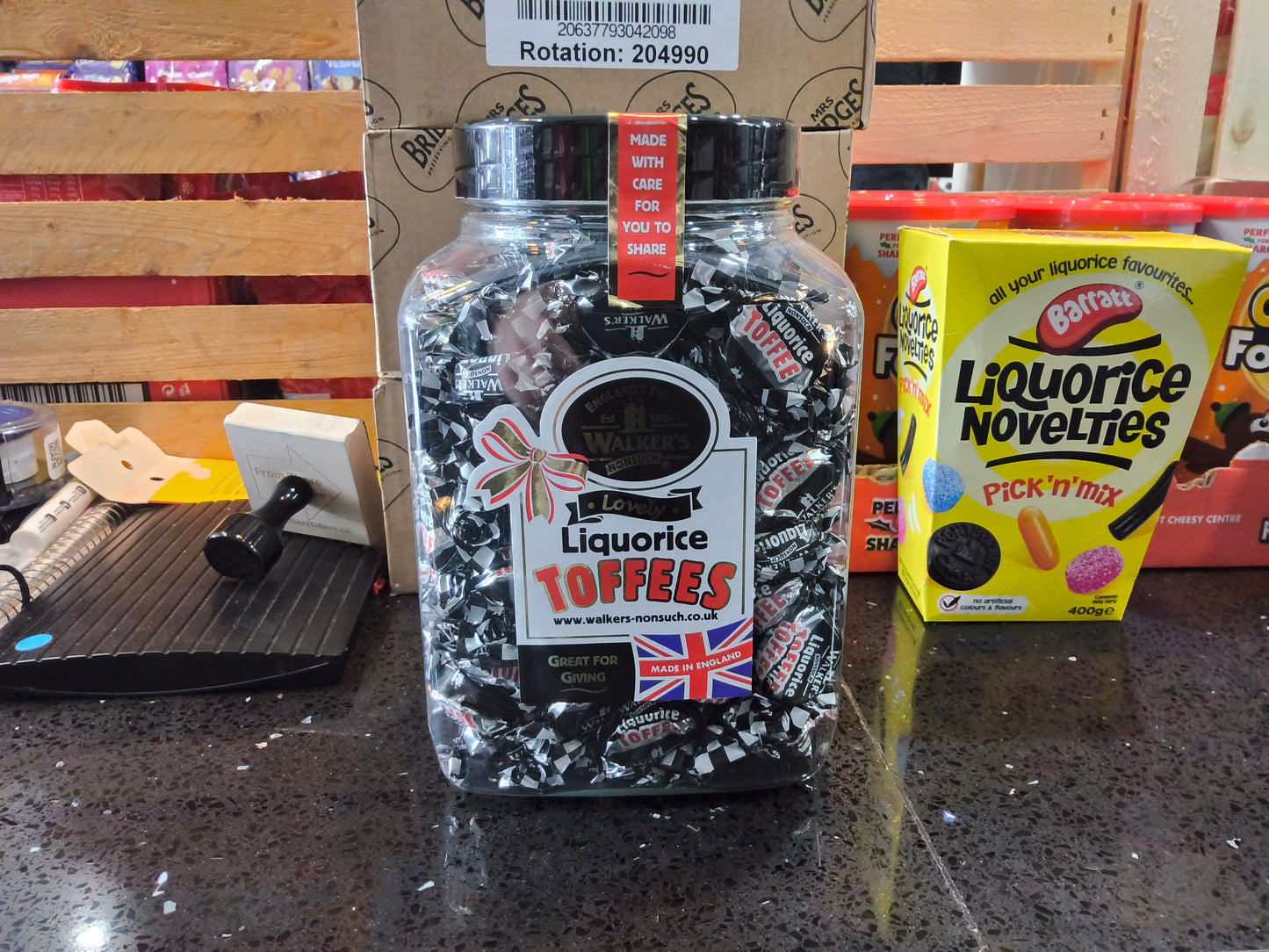 Walkers Toffee Liquorice Jar 1.25kg