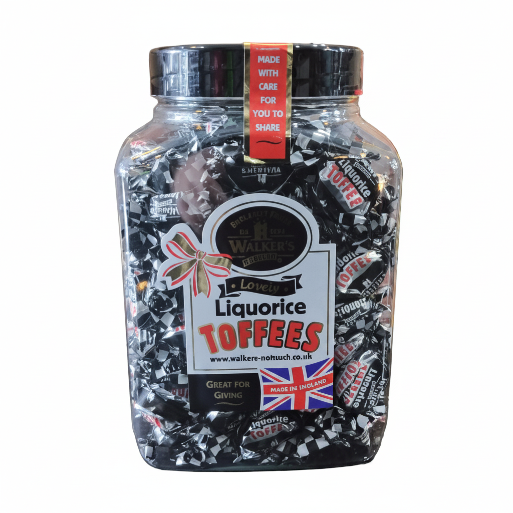 Walkers Toffee Liquorice Jar 1.25kg