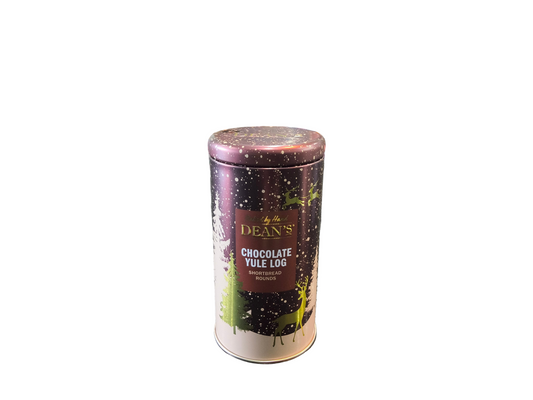 Dean's Chocolate Yule Log Shortbread Rounds Tin 150g