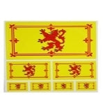 Scotland Lion Rampant Country Flag Set of 7 Different Size Collection Decal Stickers