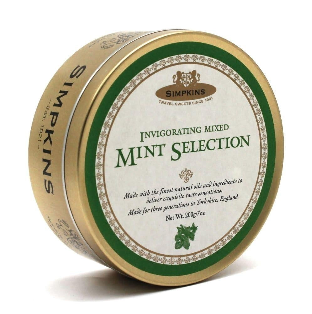Simpkins Classic Invigorating Mint Selection Travel Sweets 200g Tin