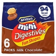 McVitie's Mini Digestives Fun Shapes Milk Chocolate