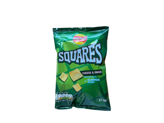 Walkers Squares Cheese & Onion 27.5g