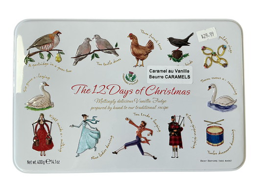 Vanilla Fudge 12 Days of Christmas Tin 400g