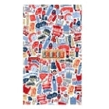 Elgate London Doodles Icon Tea Towel Funny Novelty Souvenir Gift 100% Cotton
