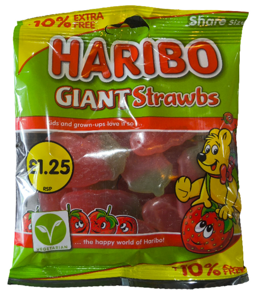 Haribo Giant Strawbs 160g