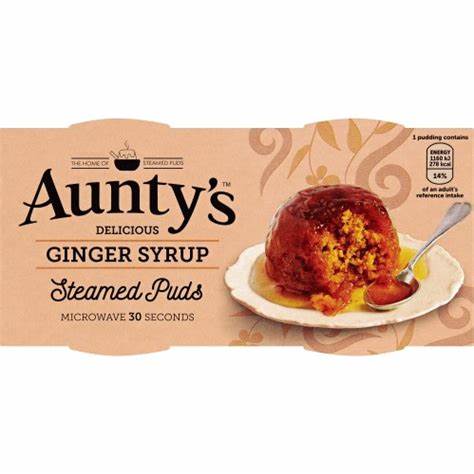 Auntys Ginger Syrup Steamed Pudding