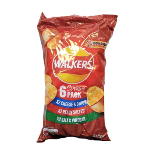 Walkers Crisp Classic Variety 6 pack
