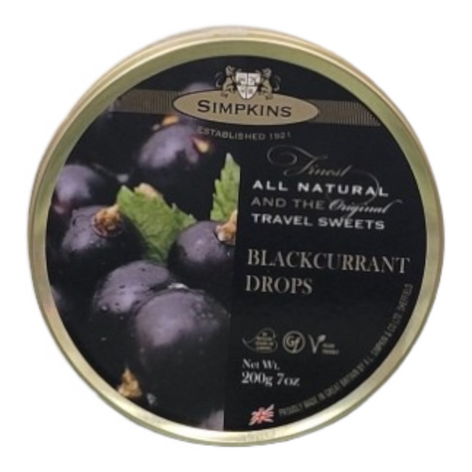 Simpkins Travel Sweets Blackcurrant Drops 200g
