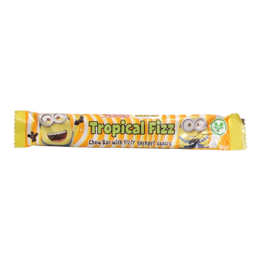 Swizzels Minions Tropical Fizz Large Chew Bars Vegan Sherbet Sour Candy