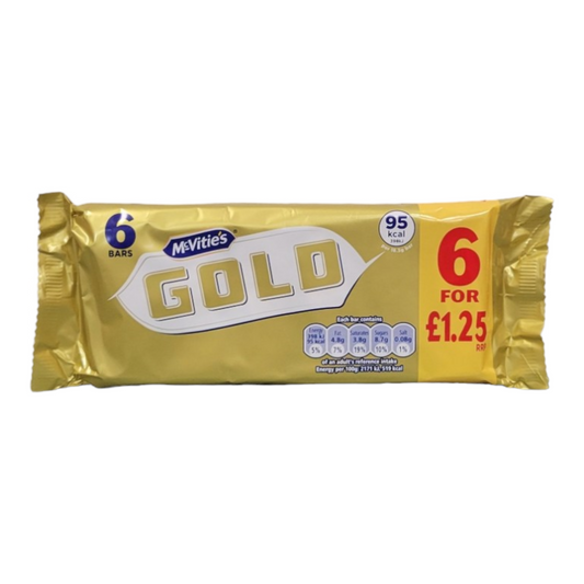 Mcvities Gold Bar 6pk