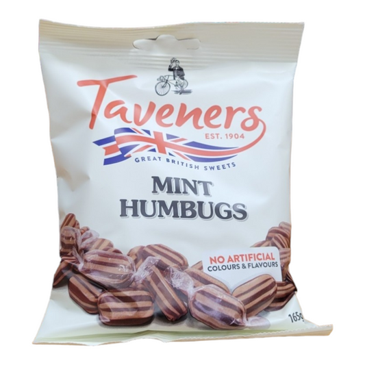 Taveners Mint Humbugs Great British Sweets 165g