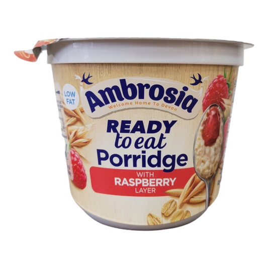 Ambrosia 453585 Raspberry Layered Ready to Eat Porridge 210g, Aluminium