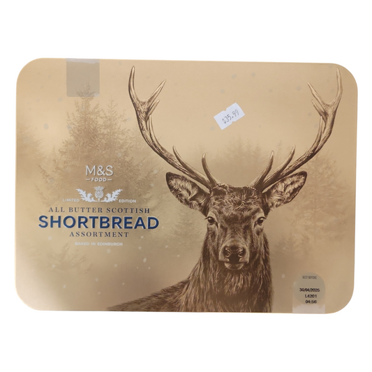 M&S Shortbread Gold Stag Tin