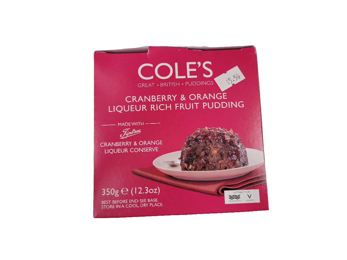 Cole's Cranberry and Orange Liqueur Rich Fruit Pudding 350g