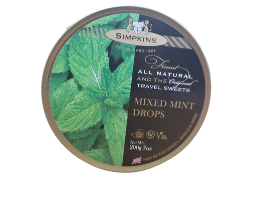 Simpkins Mixed Mint Drops 200g tin