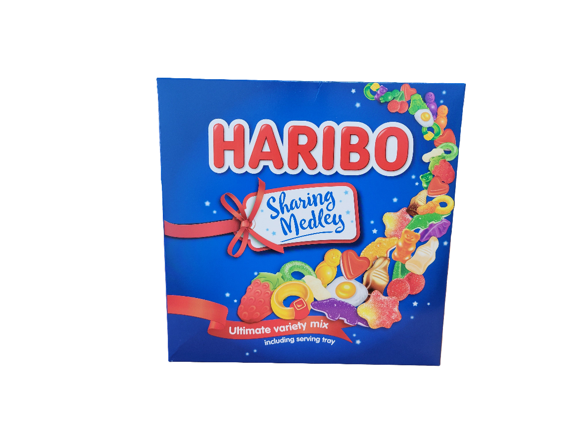 Haribo Sharing Medley Christmas Sweets Box with Sharing Tray 480g
