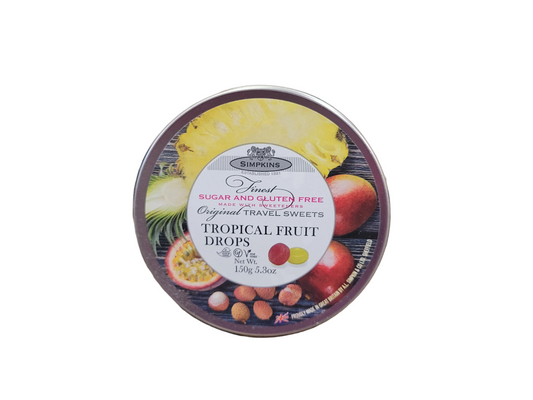 Simpkins Tropical Fruit Drops Sugar and Gluten Free