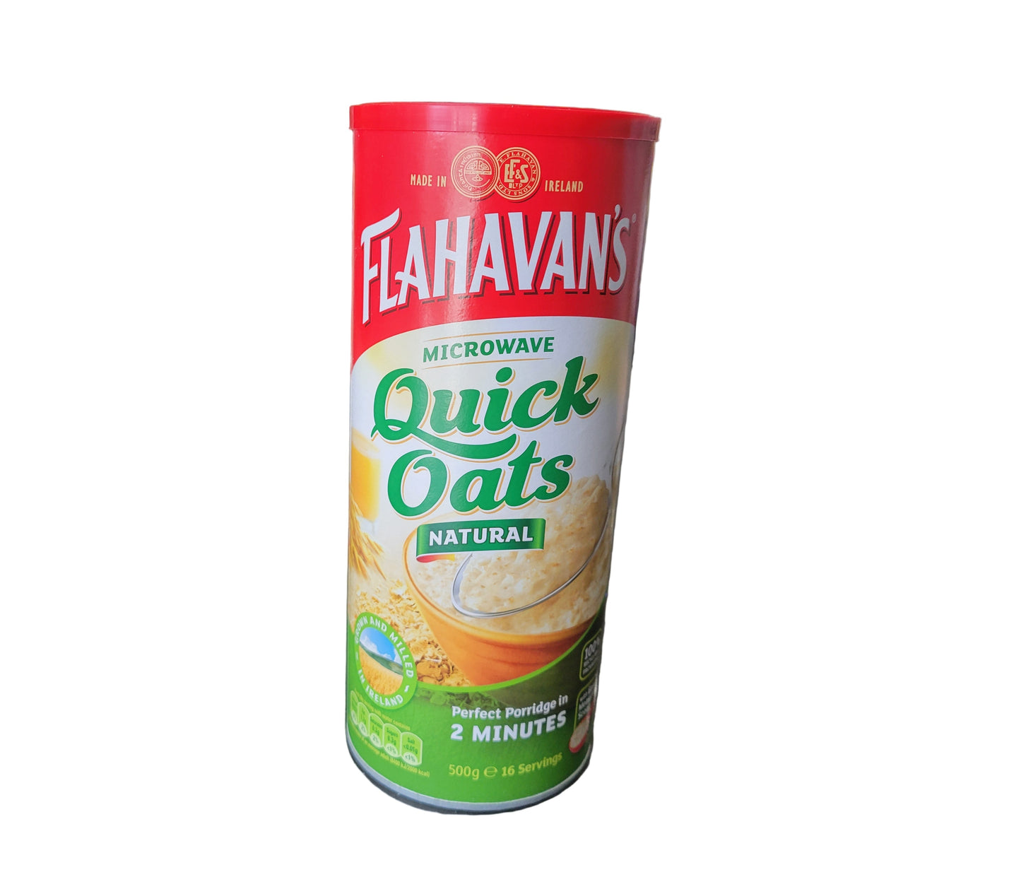 Flahavans Quick Oats Drum 500g