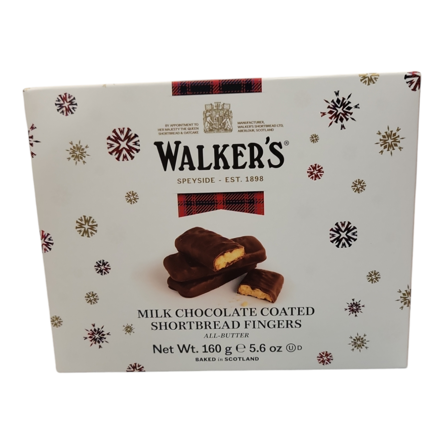 Walker’s Milk Chocolate Coated Shortbread Fingers - 8-Count Christmas Cookie Box