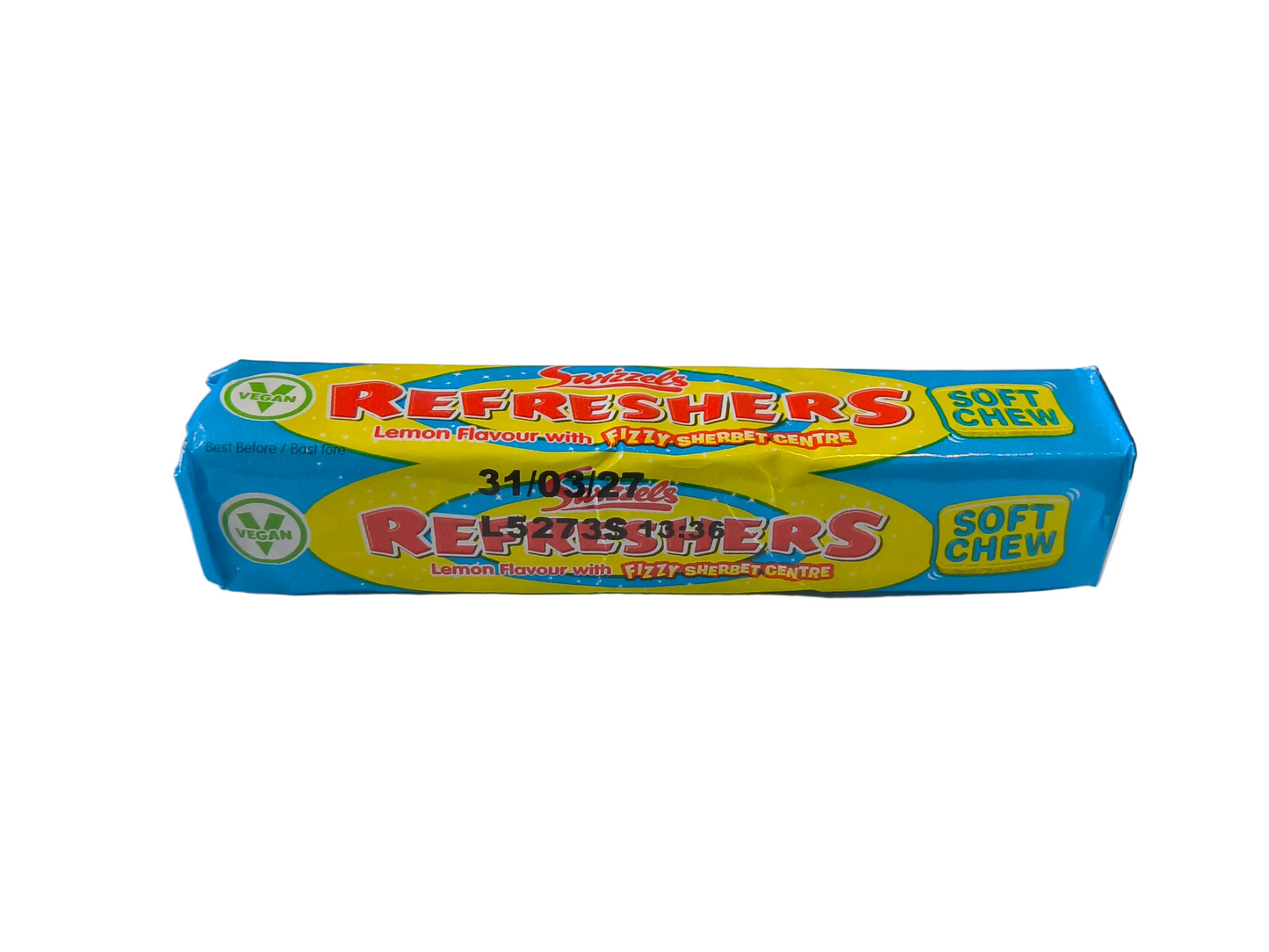 Swizzels Refreshers Lemon flavour fizzy sherbet soft chews