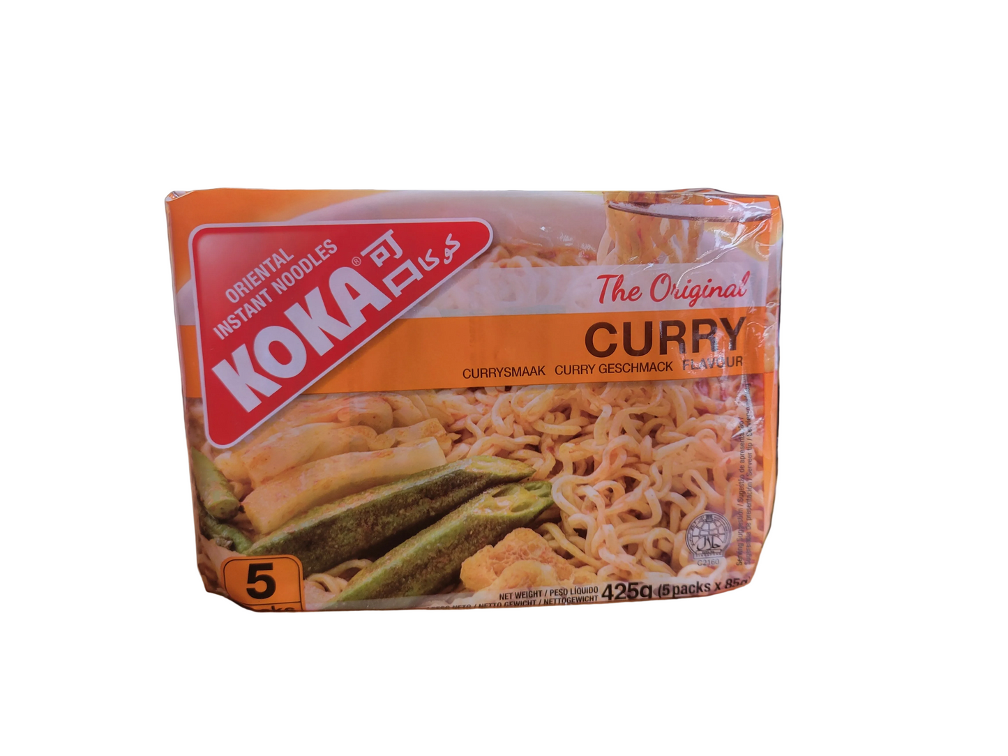 KOKA Oriental Style Noodles The Original Curry Flavour 425g 5 packs ×85g