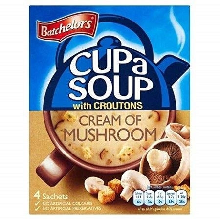 Batchelors Cup-a-Soup with Croutons Cream of Mushroom with crutons