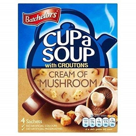 Batchelors Cup-a-Soup with Croutons Cream of Mushroom