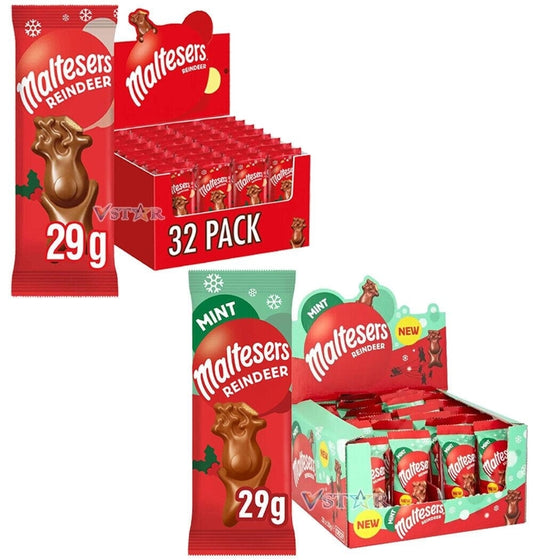 Maltesers Reindeer Mint Milk Chocolate Christmas Mini Treats Bag 59g