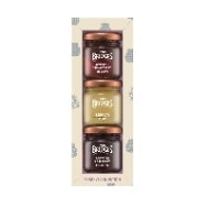 Preserve Collection Gift Set 3 x 42g Jars Scottish Raspberry Preserve Lemon Curd & Scottish Strawberry